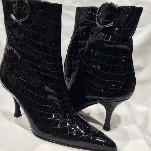 Stewart Weitzman Shoes - Stuart Weitzman Paten Leather Ankle Boots